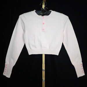 NWOT Forever 21 Pink Cropped Long Sleeve Sweater S
